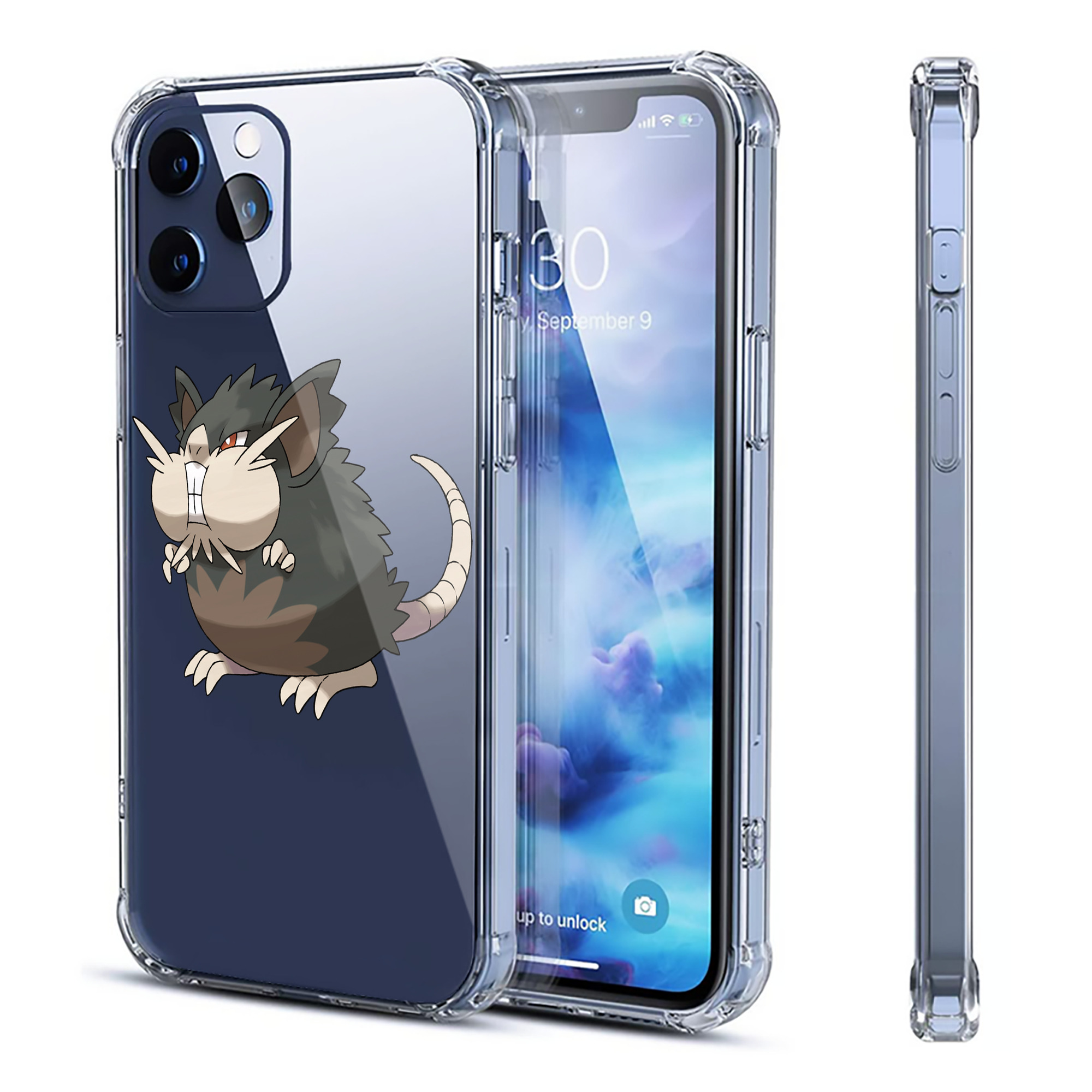 （画像用） ポケットモンスター Pokémon 【iPhone 12シリーズ対応】透明スマホケース（クリアソフトケース）